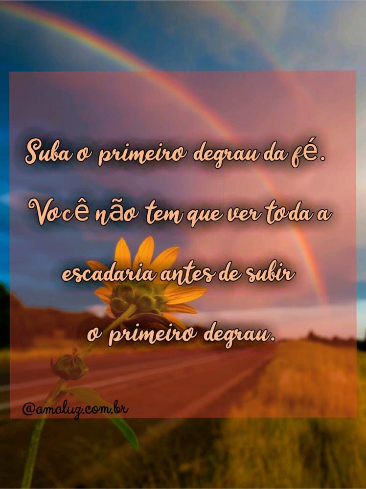 magem de arco iris e gira-sol com mensagens inspiradoras