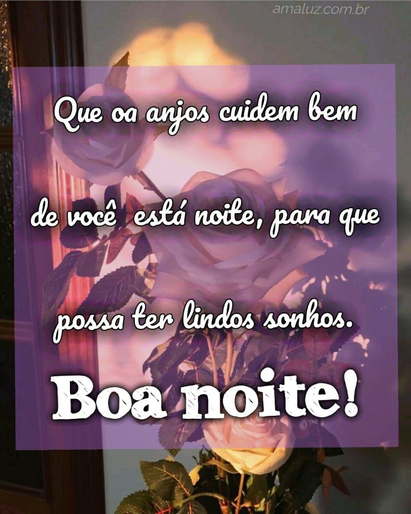 que os anjos cuidem bem de você boa noite