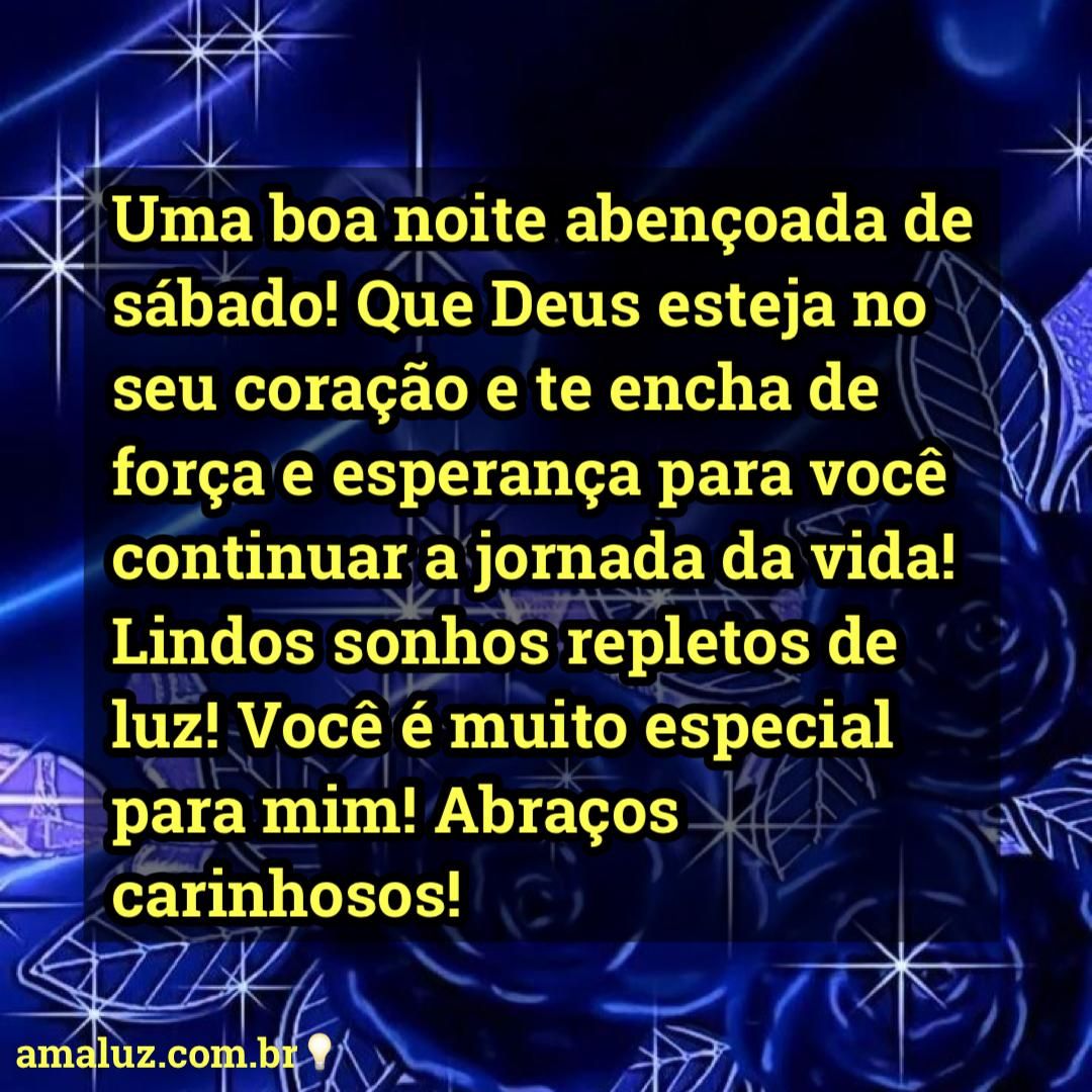 uma boa noite abençoada de sãbado