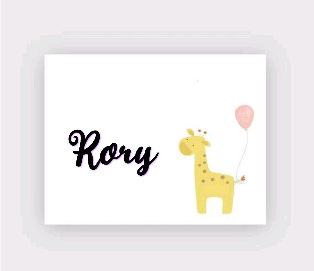 Rory um nome não muito utilizado no Brasil mais bastante fora