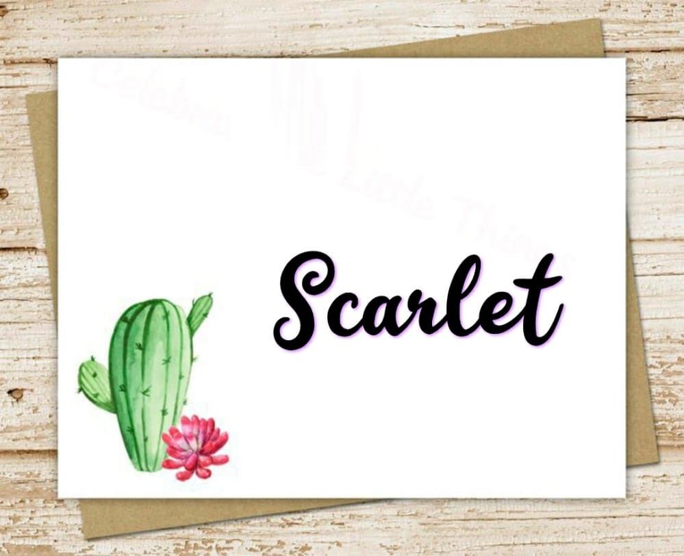 Scarlet um nome bonito forte e popular