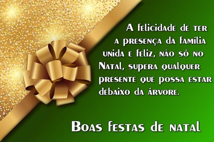 a família supera qualquer presente em baixo da árvore feliz natal boas festas