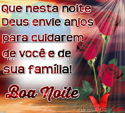 boa noite que deus envie anjos para cuida de você