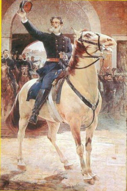 d. Pedro sobre seu cavalo branco