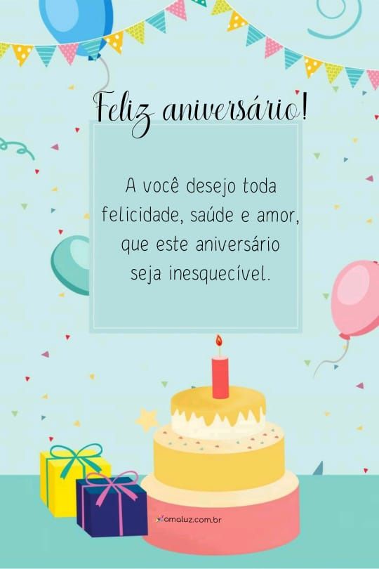 feliz aniversario a você desejo toda felicidade
