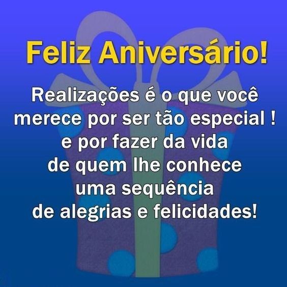 feliz aniversario realizações é o que eu desejo para você