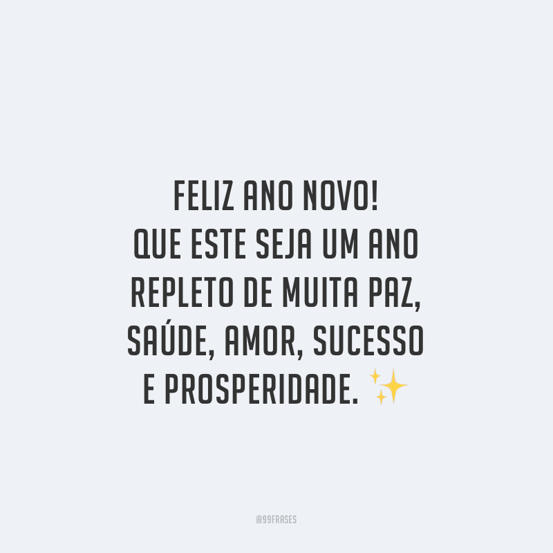 feliz ano novo repleto de muita paz