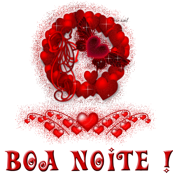 gifs com coração e alegria de boa noite