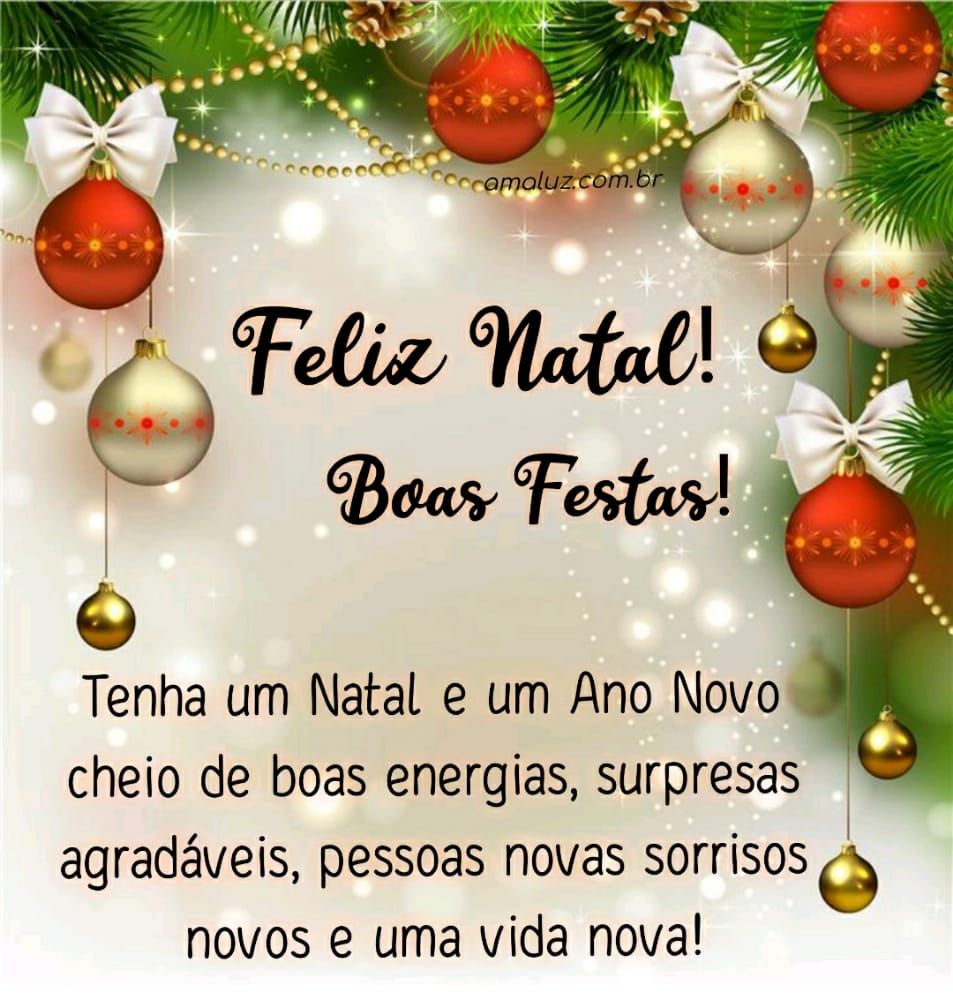 tenha um natal e um ano novo cheio de boas energias
