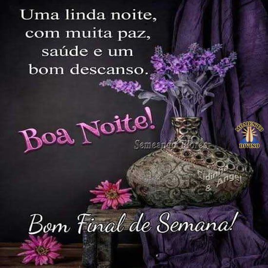 uma linda noite com paz bom final de semana