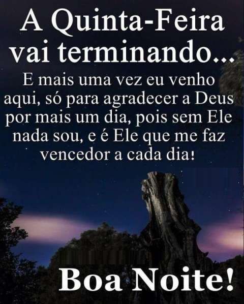 a quinta feira vai terminando