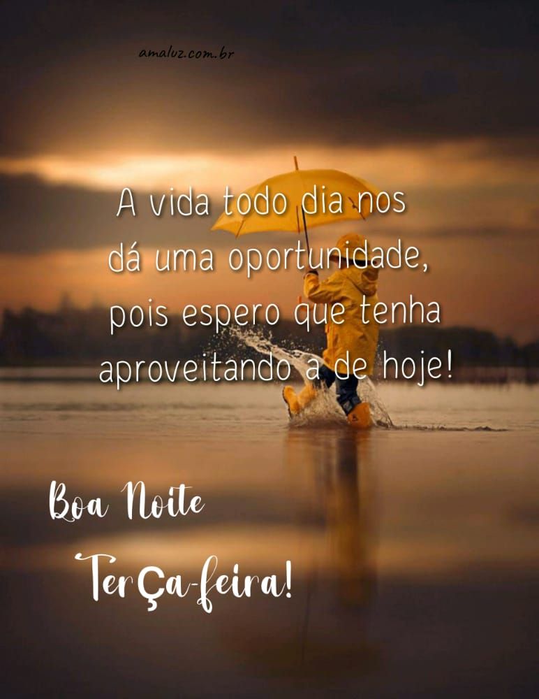 a vida todo dia nos dá uma oportunidade boa noite