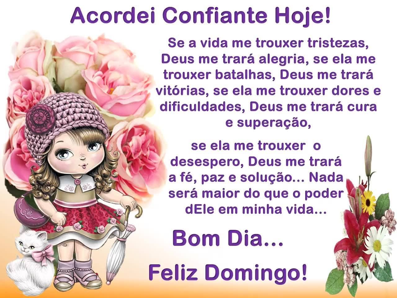 acordei confiant bom dia domingo