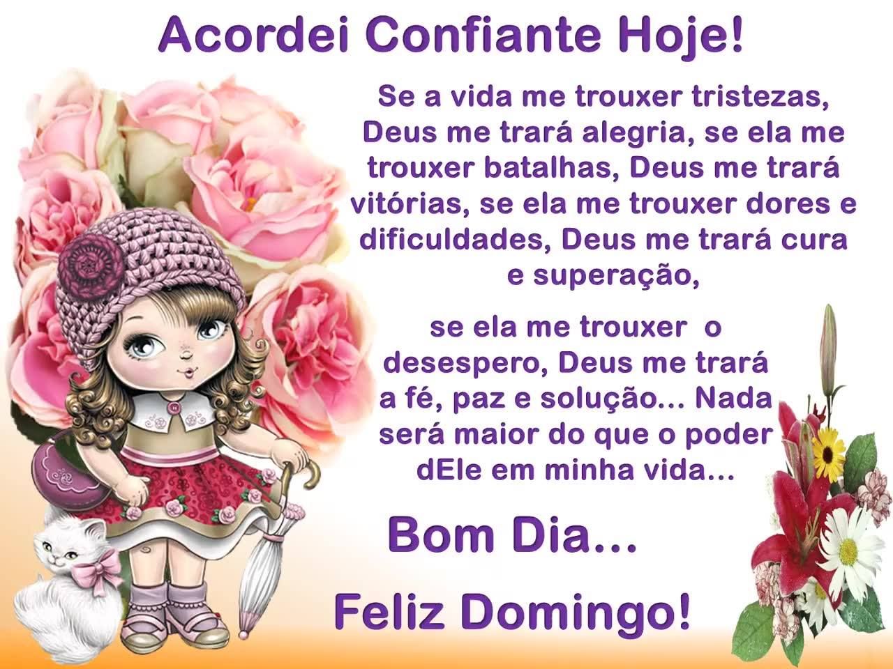 acordei confiate bom dia feliz domingo