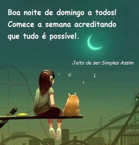 boa noite de domingo a todos