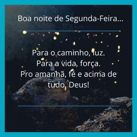 boa noite de segunda feira vencida por Deus