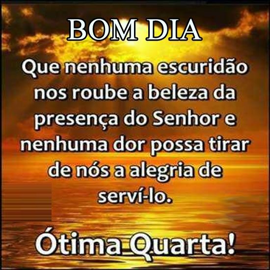 bom dia feliz de quarta feira