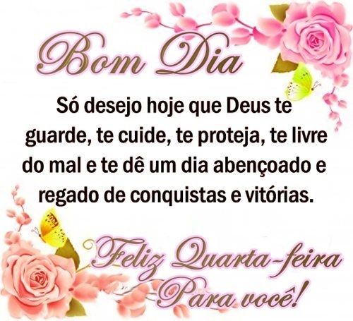 bom dia feliz quarta feira para você