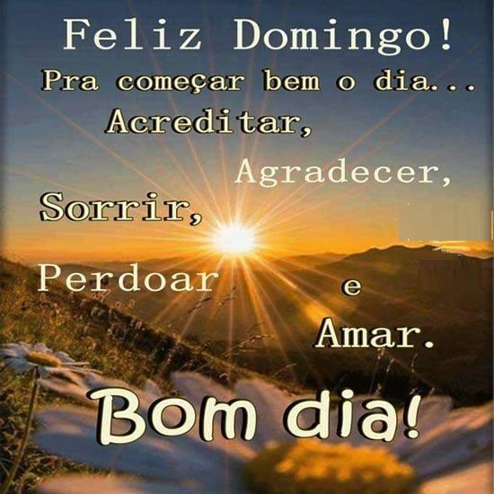 feliz domingo comece o dia gradecendo