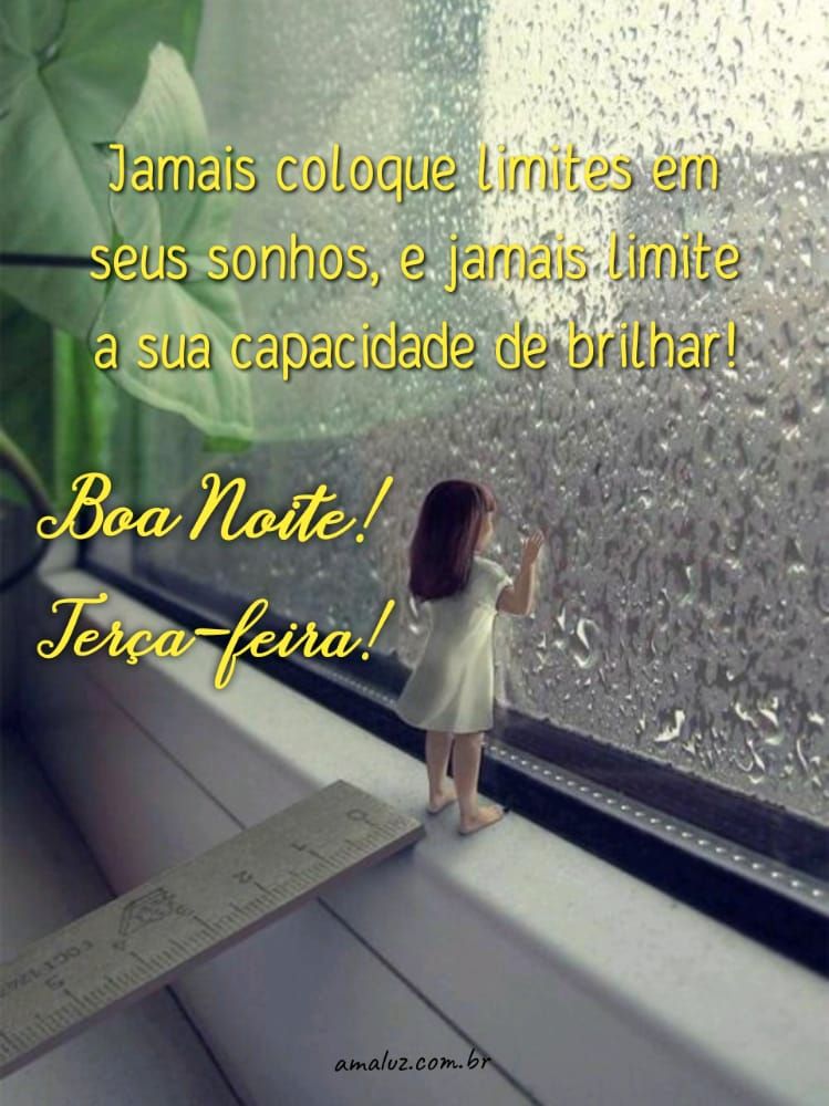 jamais coloque limites em seus sonhos boa noite