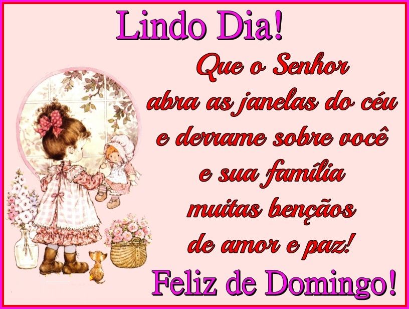 lindo dia feliz domingo