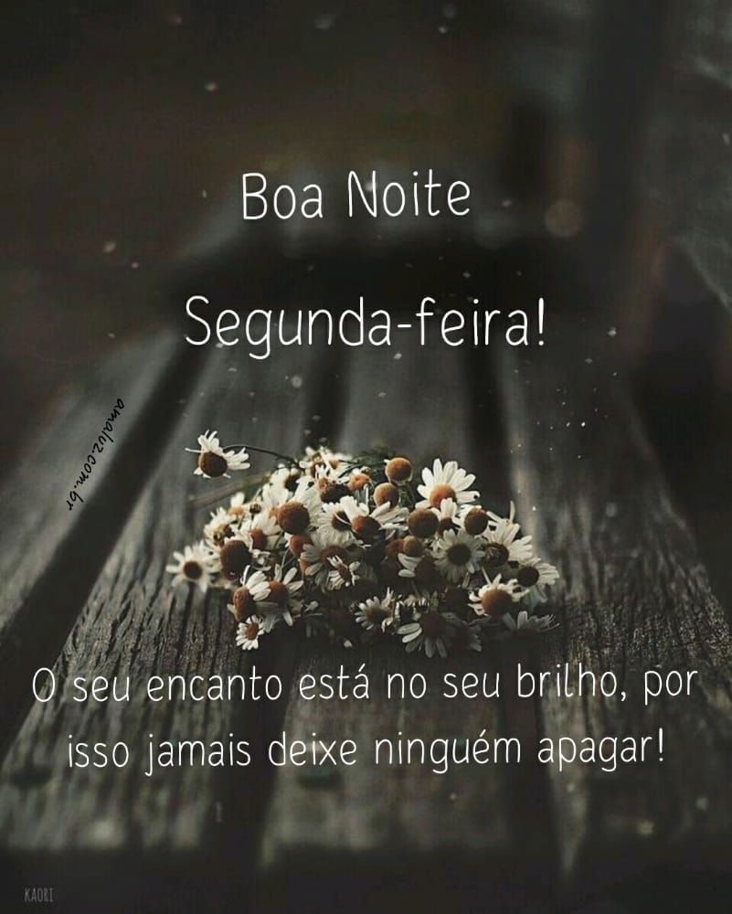 o seu encanto esta no seu brilho boa noite