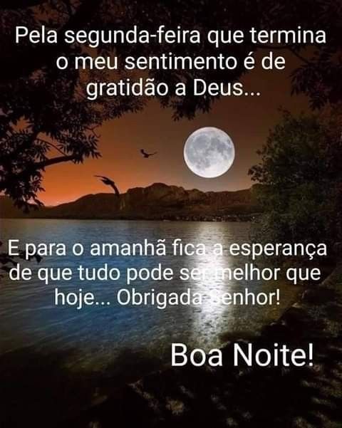 boa noite segunda feira indo embora
