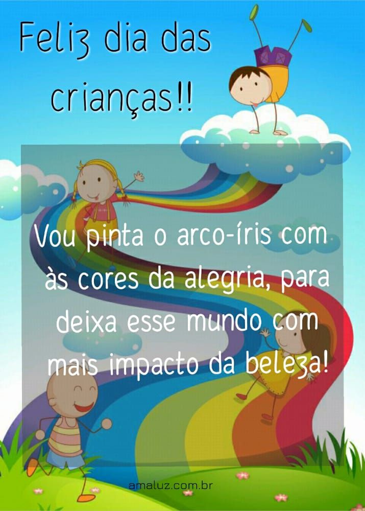 pinta o arco-íris com as cores da alegria