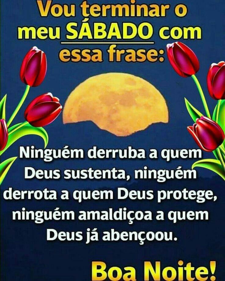vou termina meu sábado com uma linda noite