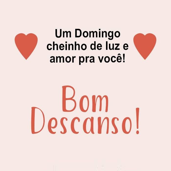 Domingo cheio de luz e amor