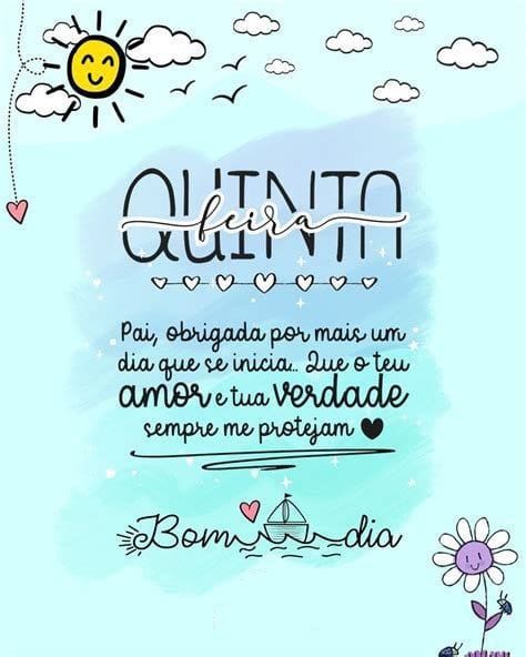 Quinta feira bom dia figurinhas