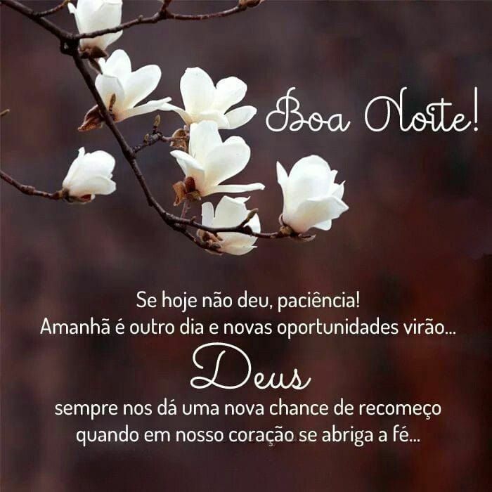 boa noite se hoje não deu, paciência