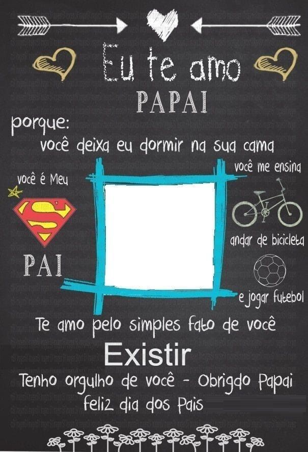 eu te amo papai molduras