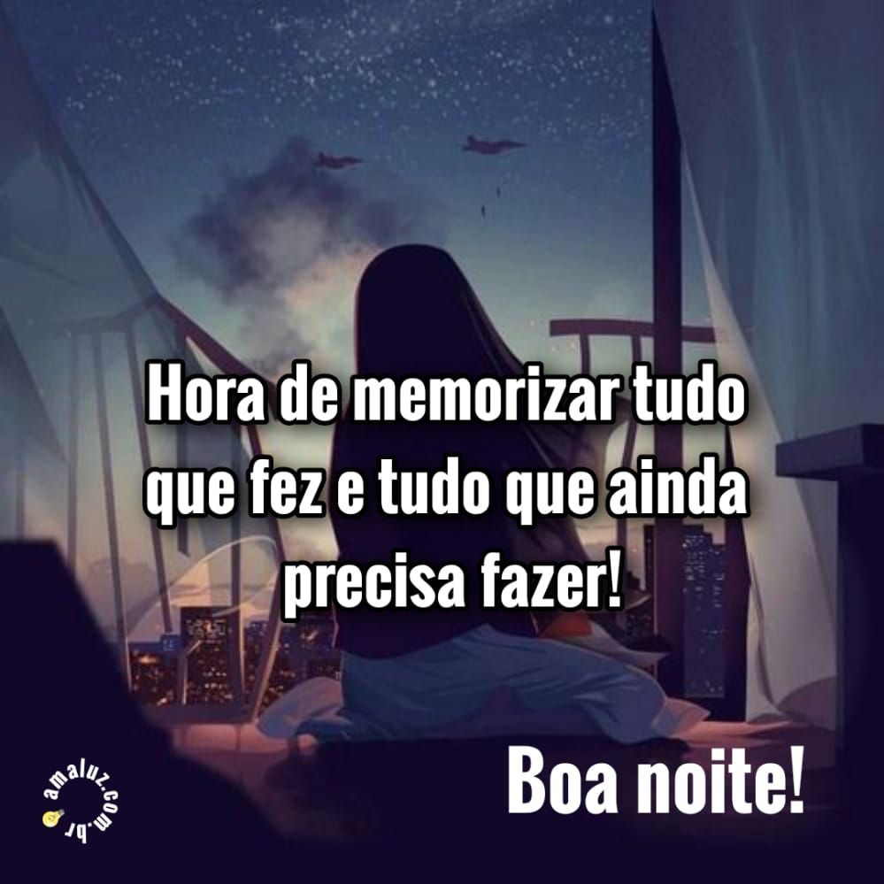 hora de memorizar boa noite