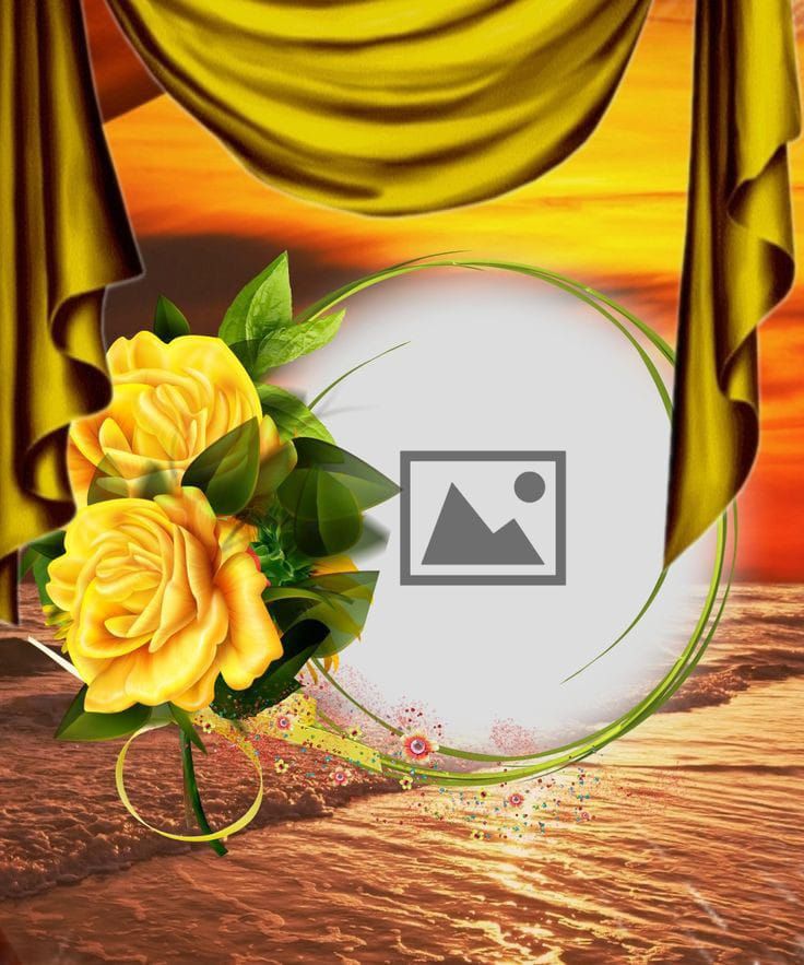 montagem e flores molduras