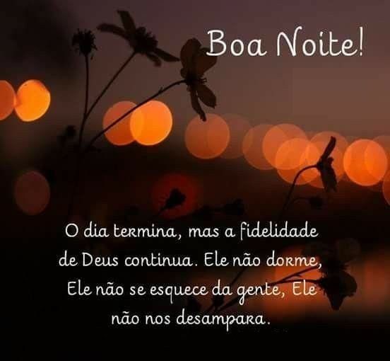 o dia terminou boa noite