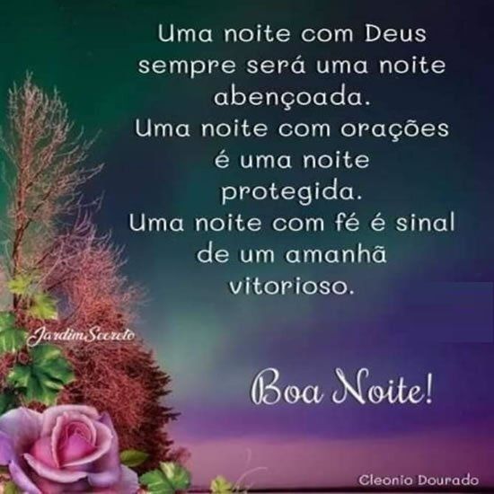 uma noite com Deus sera abençoada