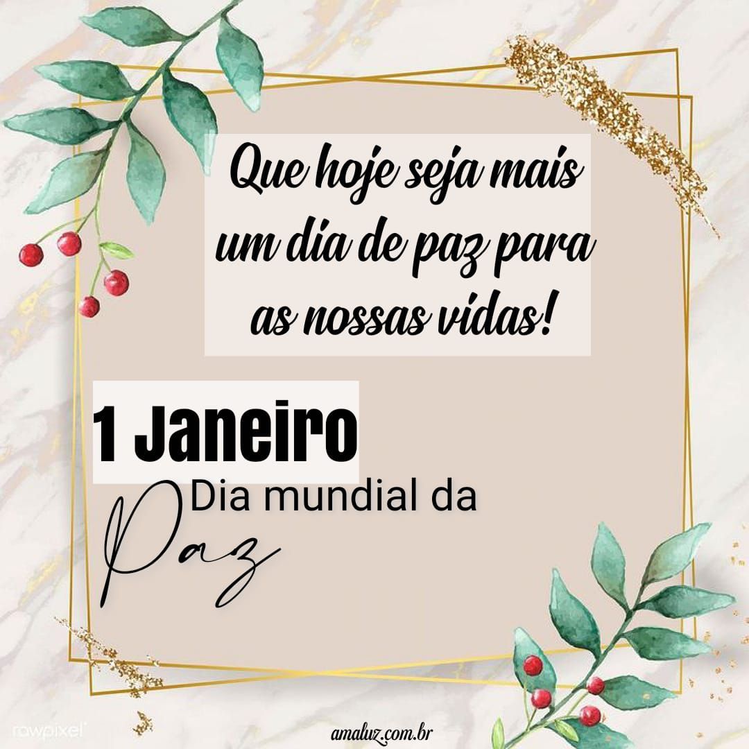 1 de janeiro dia mundial da paz
