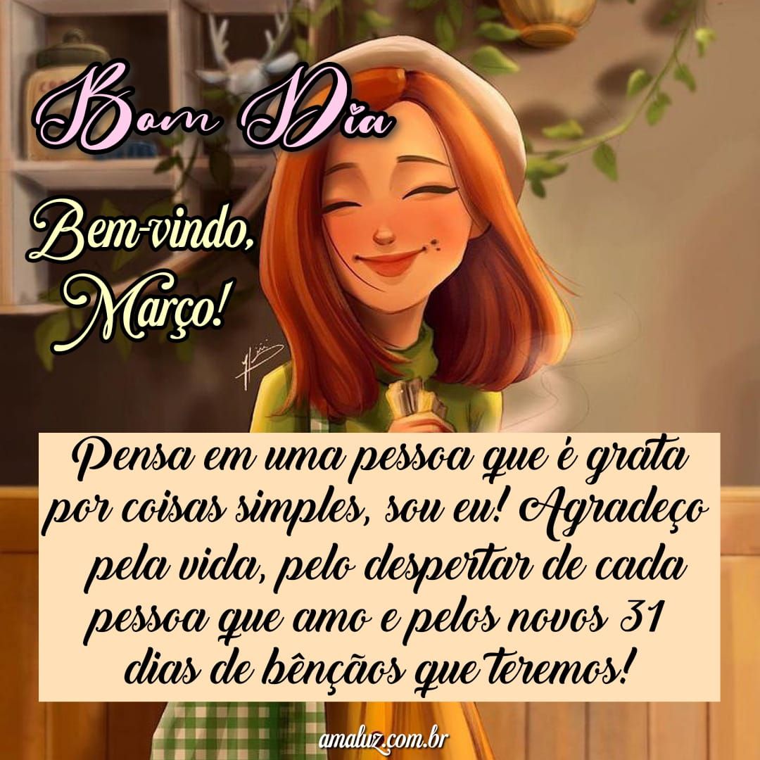 Agradeço pelos novo 31 dias de bênçãos