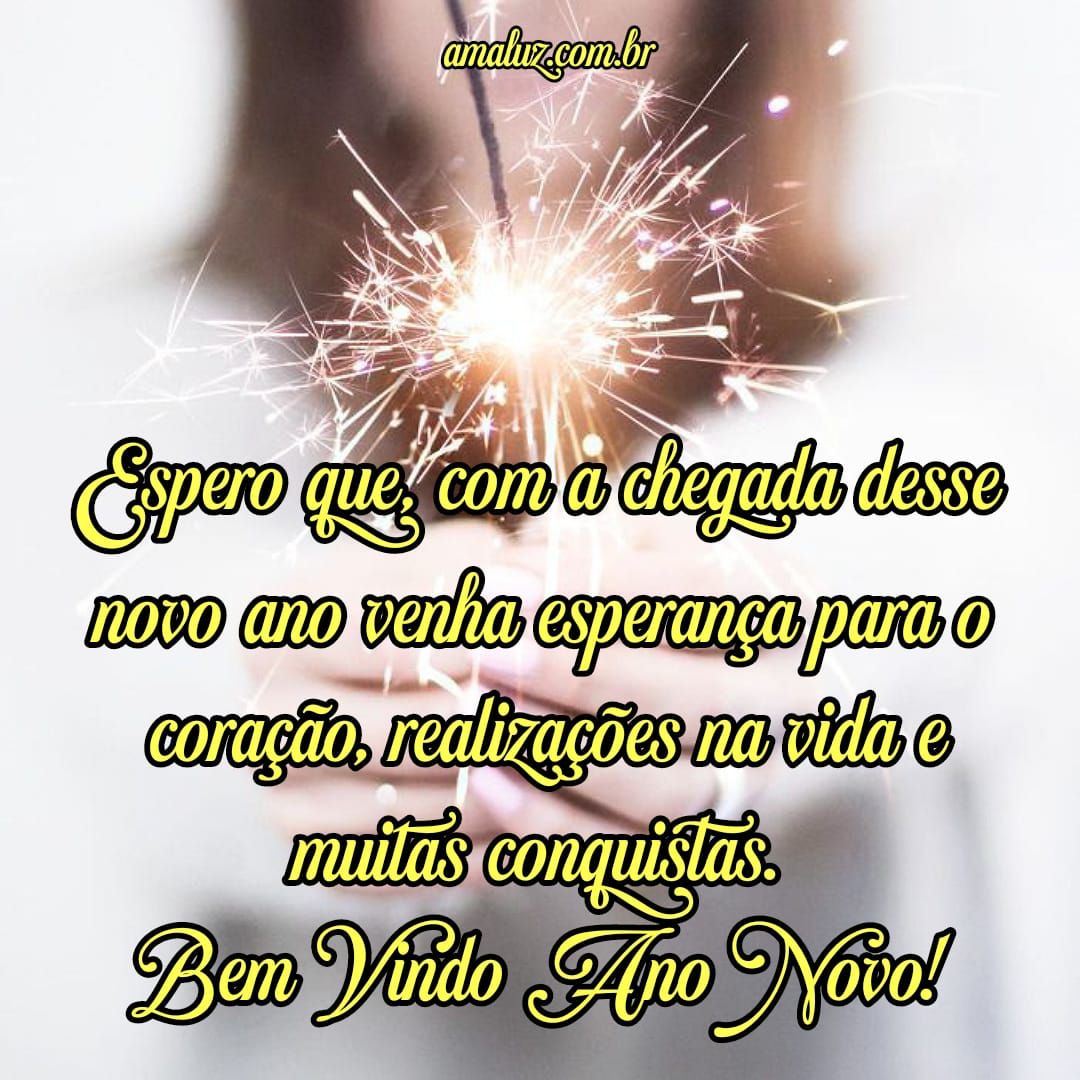 Bem vindo ano novo com lindas frases