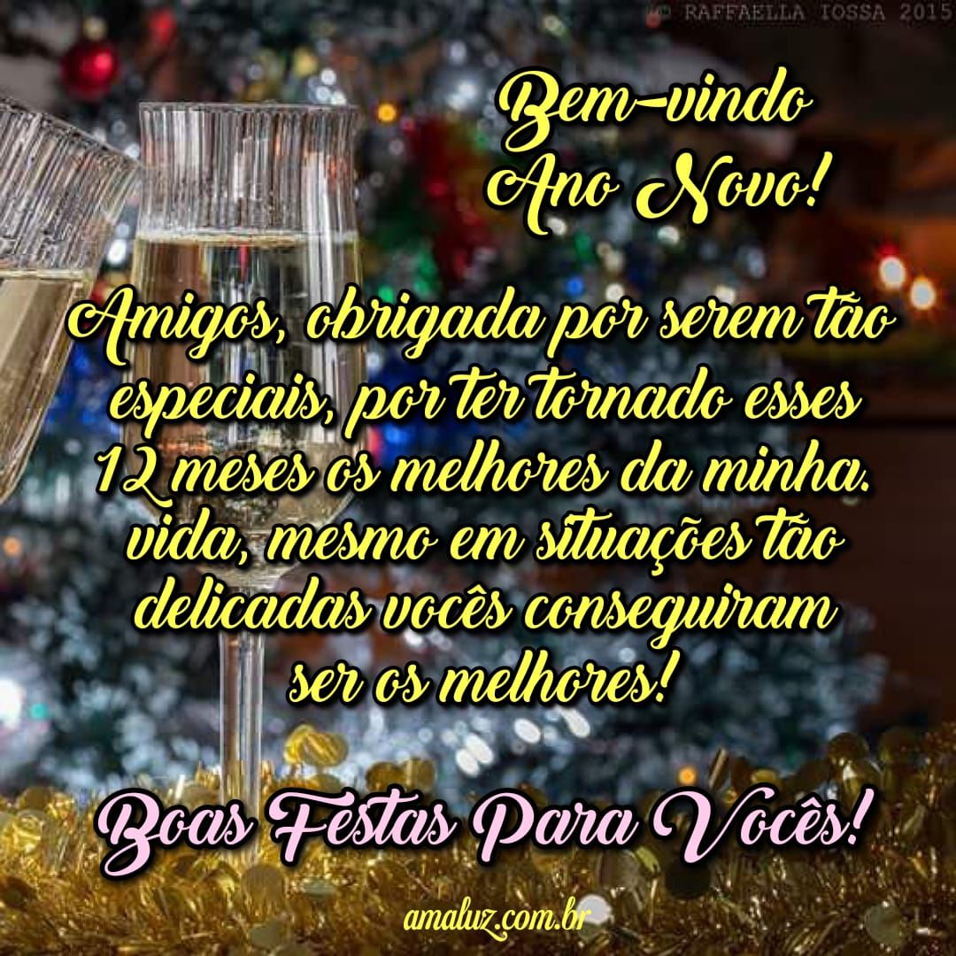 Boas festas para vocês, bem vindo ano novo