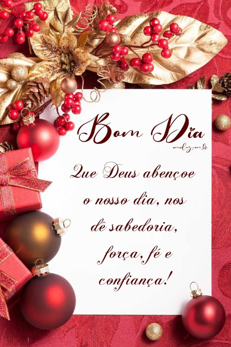 Bom dia que Deus abençoe essa véspera de natal