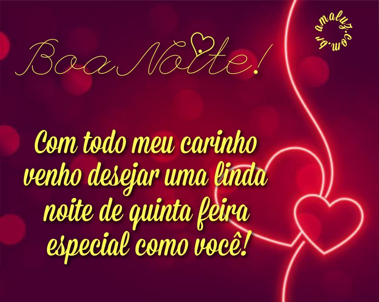 Com carinho venho desejar uma linda noite de quinta feira