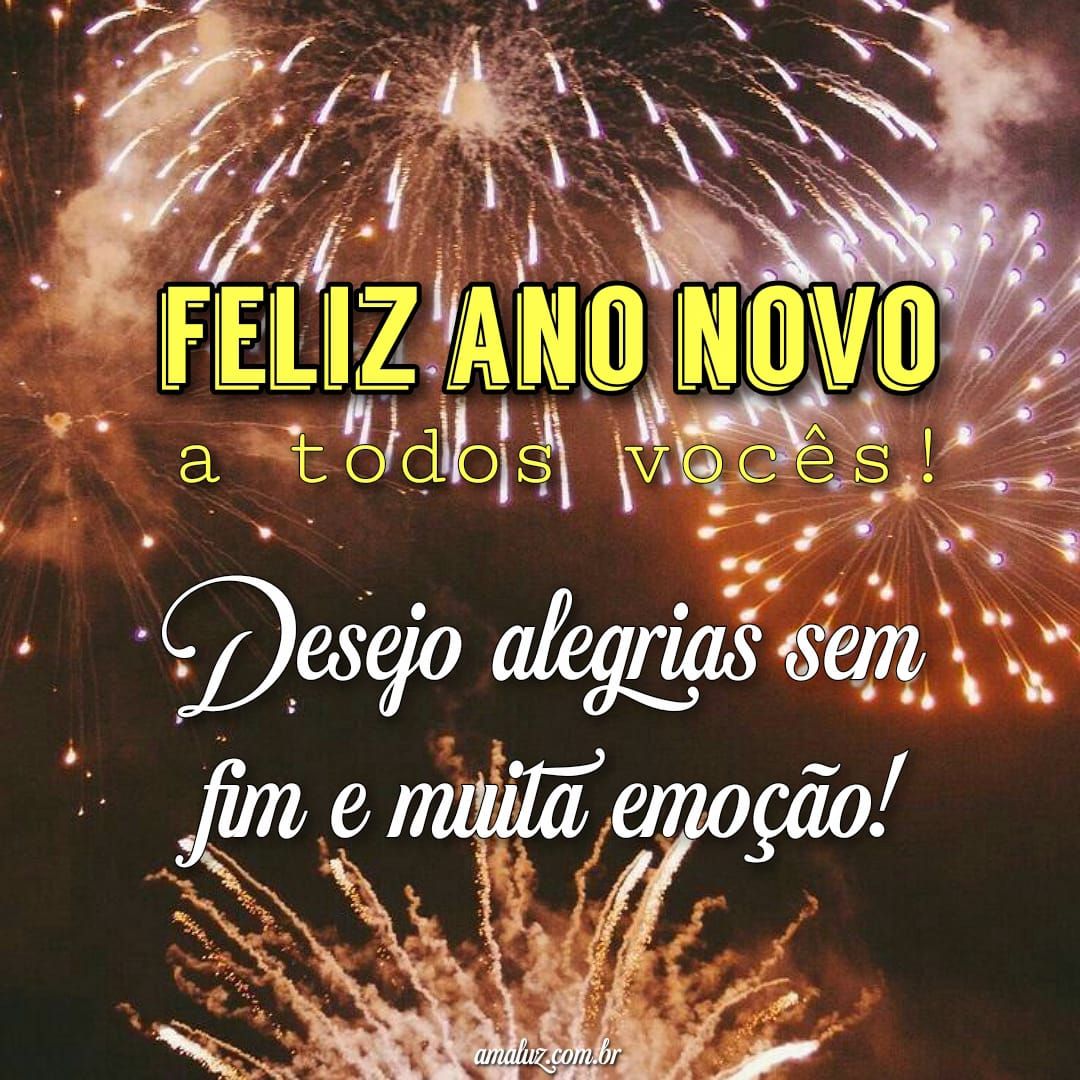 Feliz ano novo a todos vocês