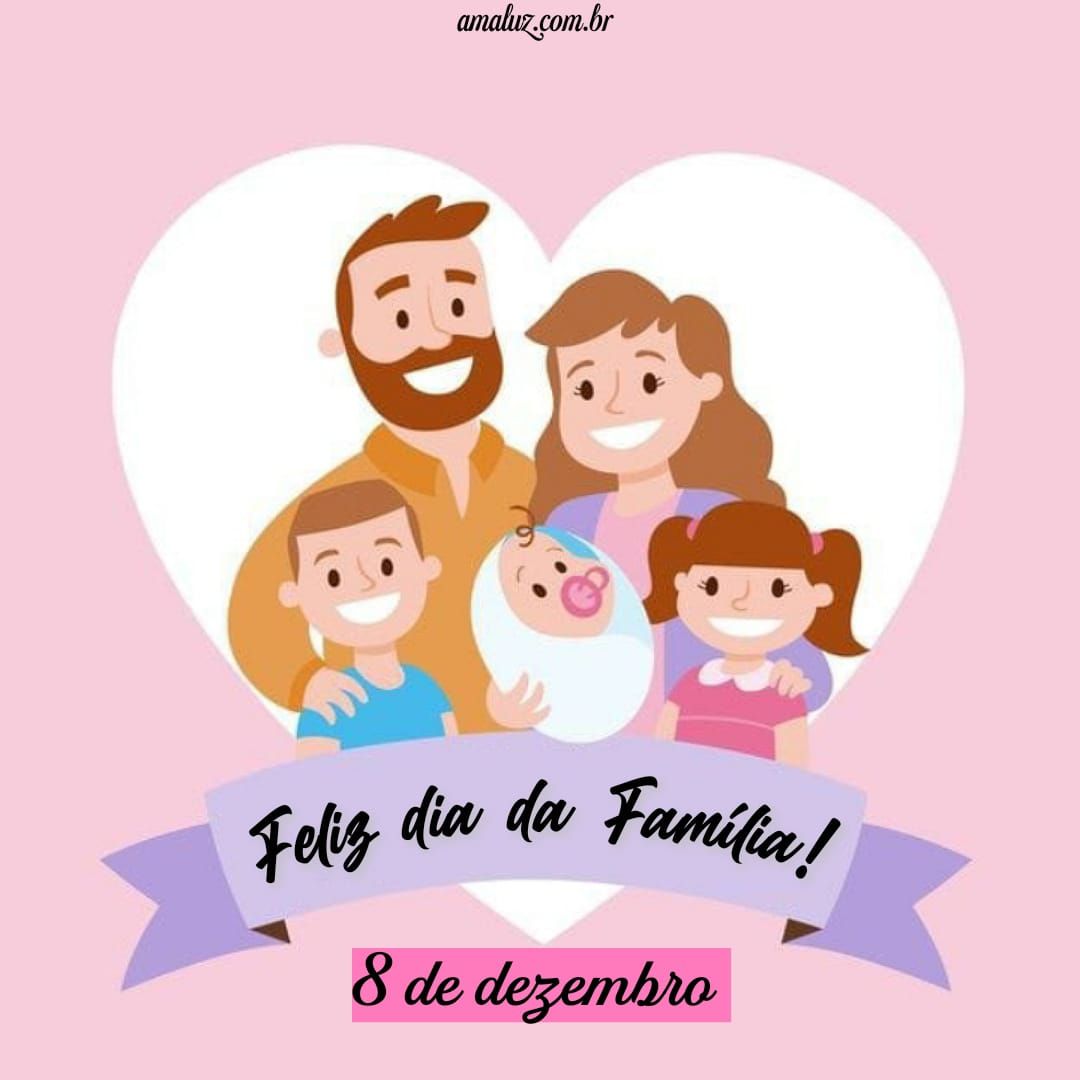 Feliz dia da família com imagens
