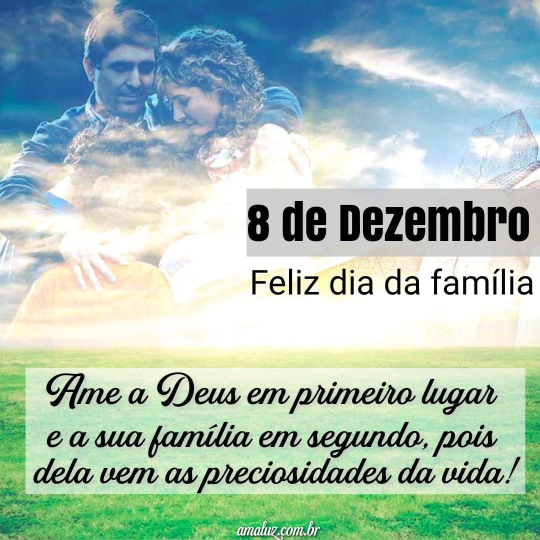 Feliz dia da família de 8 de dezembro