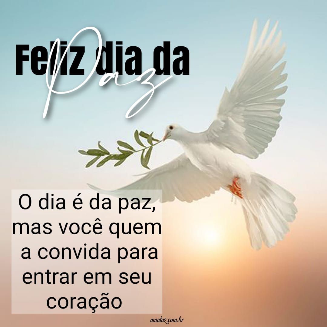 Feliz dia da paz com motivação