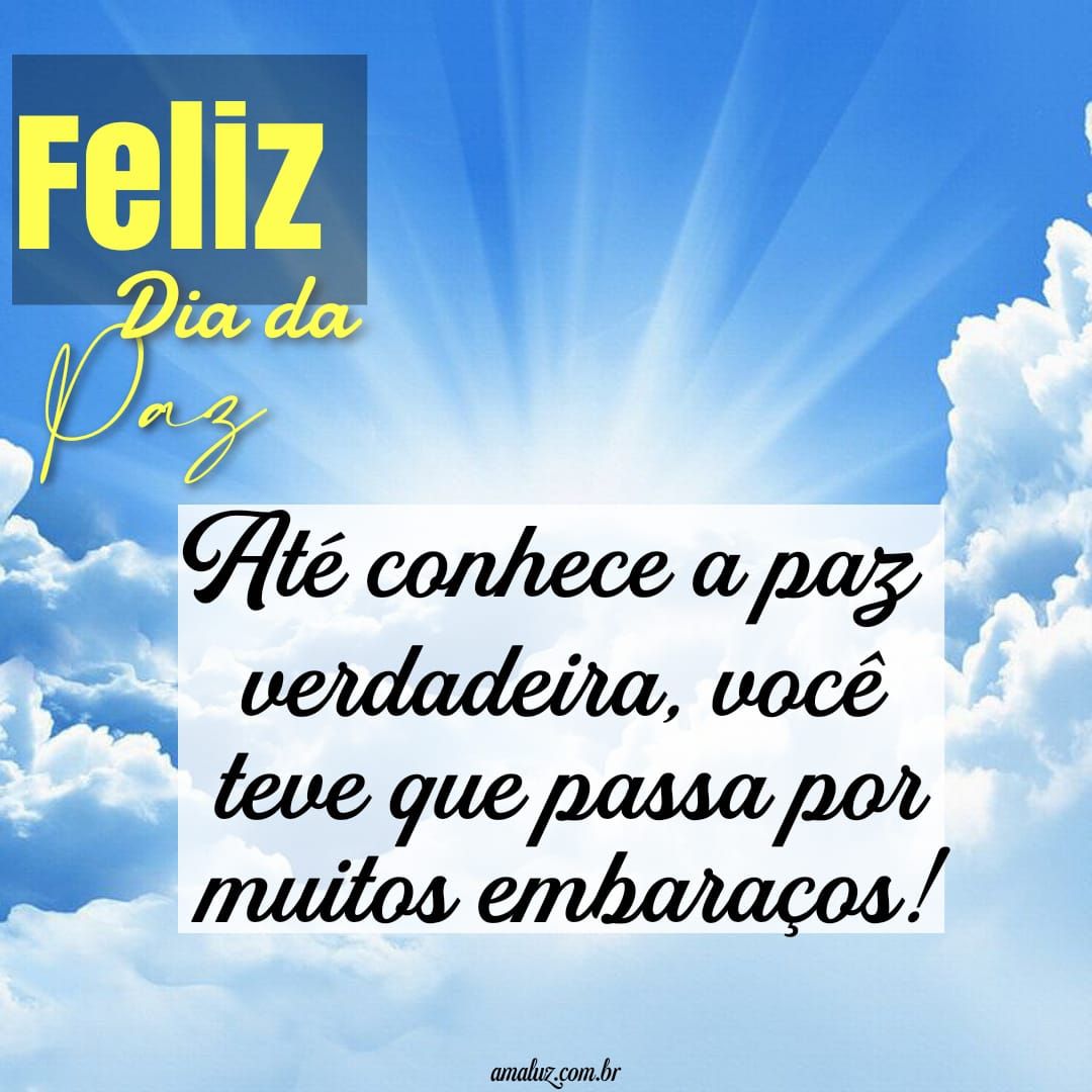 Mensagens de feliz dia da paz