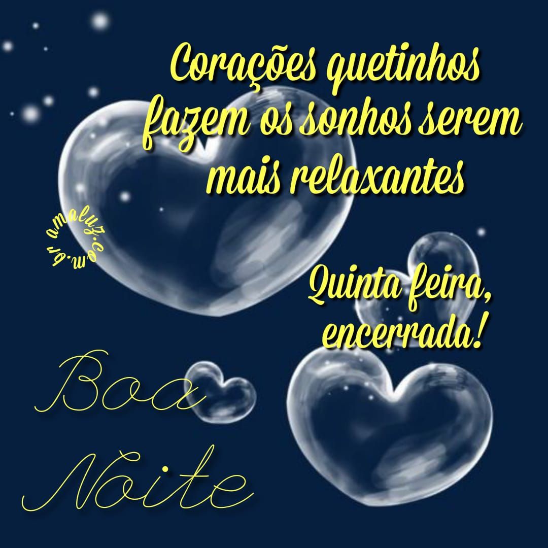 Quinta feira encerrada, boa noite