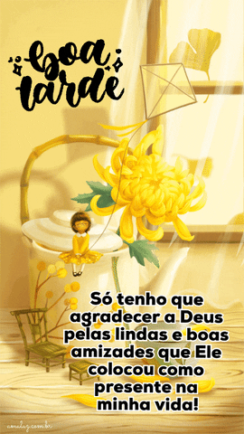 Só tenha que agradecer a Deus, boa tarde